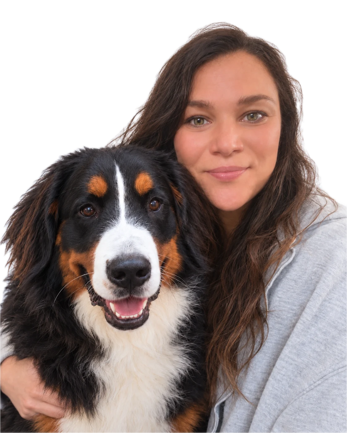 Geraldine met haar hond Picon